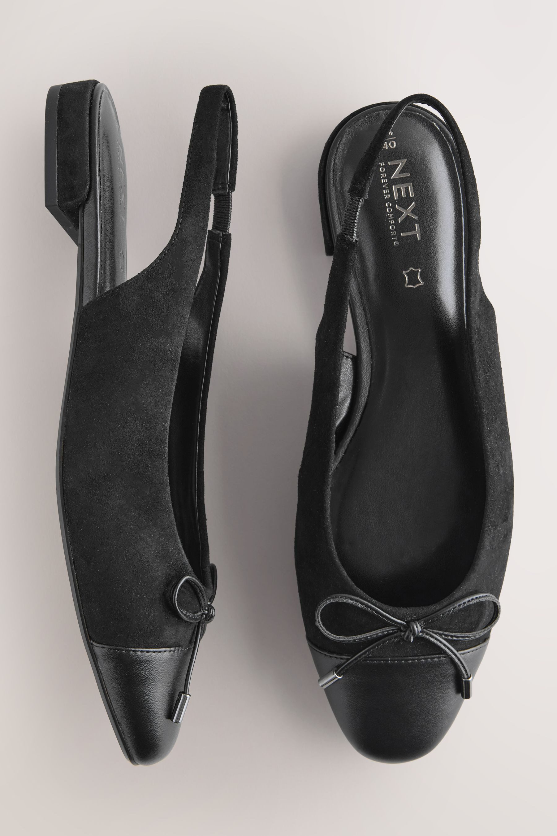 Next Forever Comfort® Leder-Slingbacks mit Schleife Slingsandale (1-tlg)