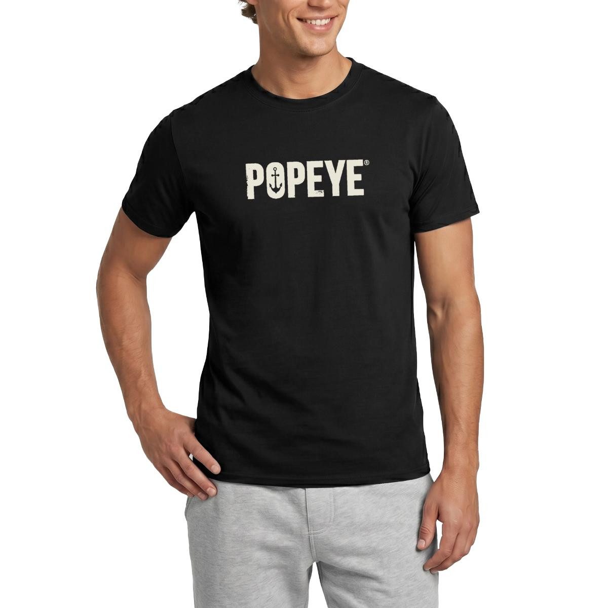 Spreadshirt T-Shirt Popeye Weißes Logo Männer T-Shirt (1-tlg)