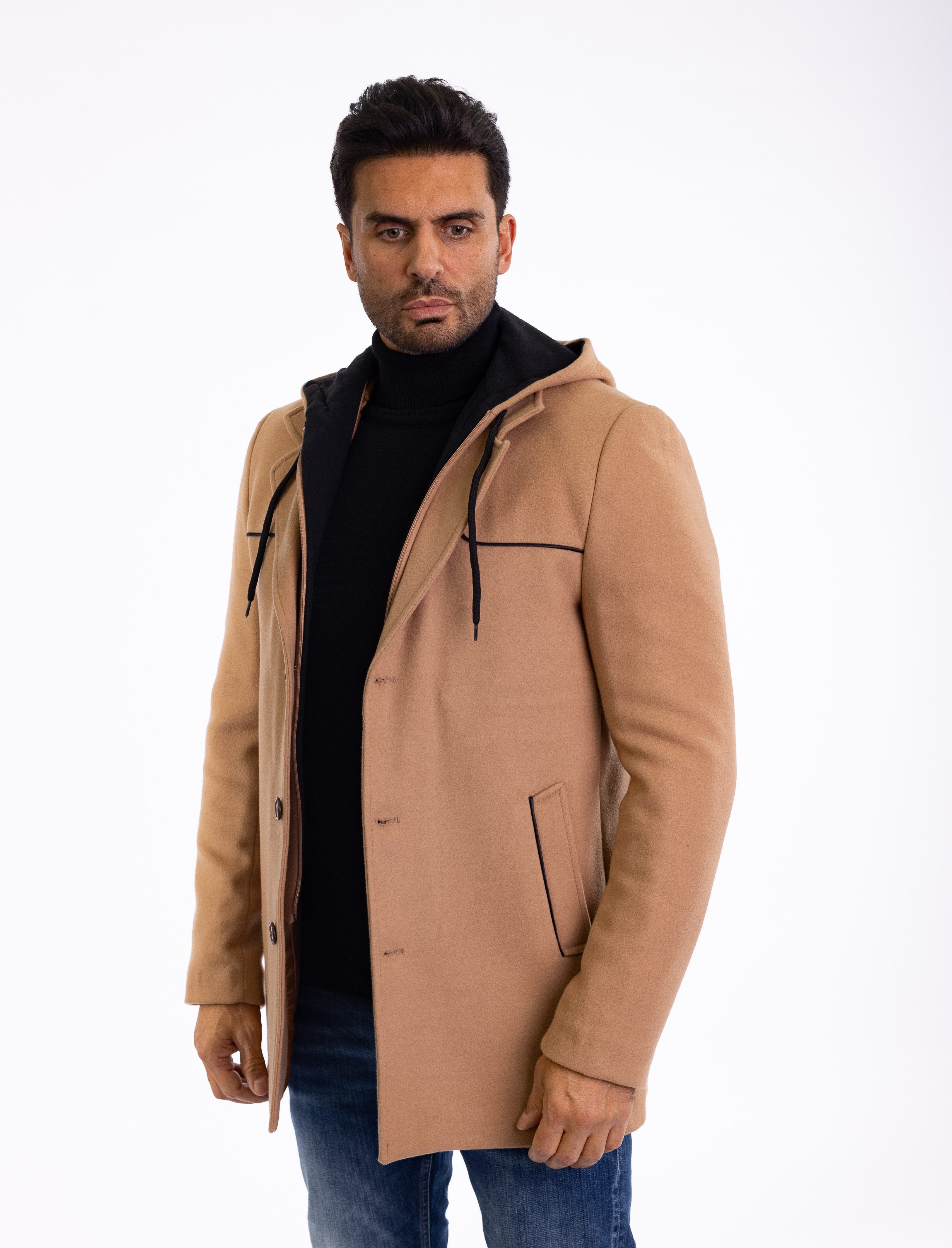 Denim Distriqt Wintermantel Sportlicher SLIM FIT Wintermantel mit Kapuze Be günstig online kaufen