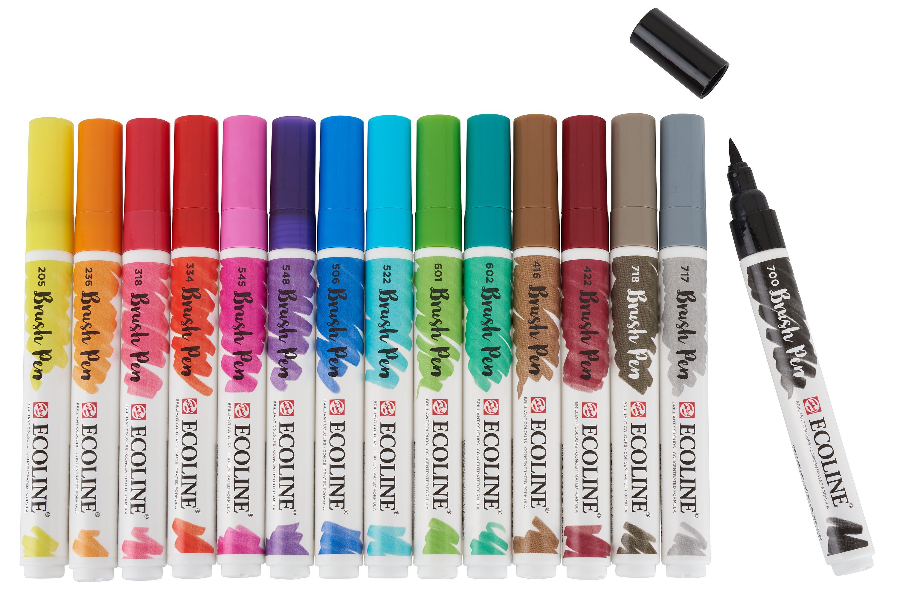 Talens Aquarellstifte Ecoline Pinselstifte-Set Brush Pen Basic-Set, (15-tlg), 15 Stück | Malstifte