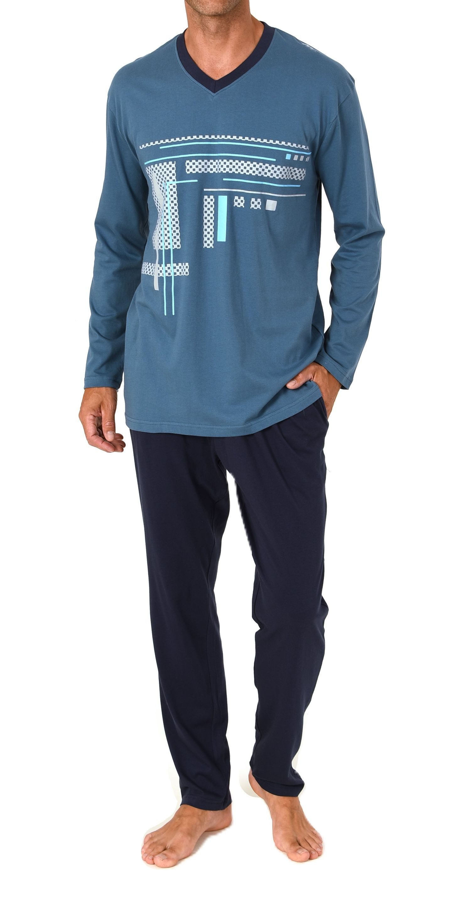 Normann Pyjama Normann Herren Schlafanzug langarm Pyjama - auch in Übergrös günstig online kaufen