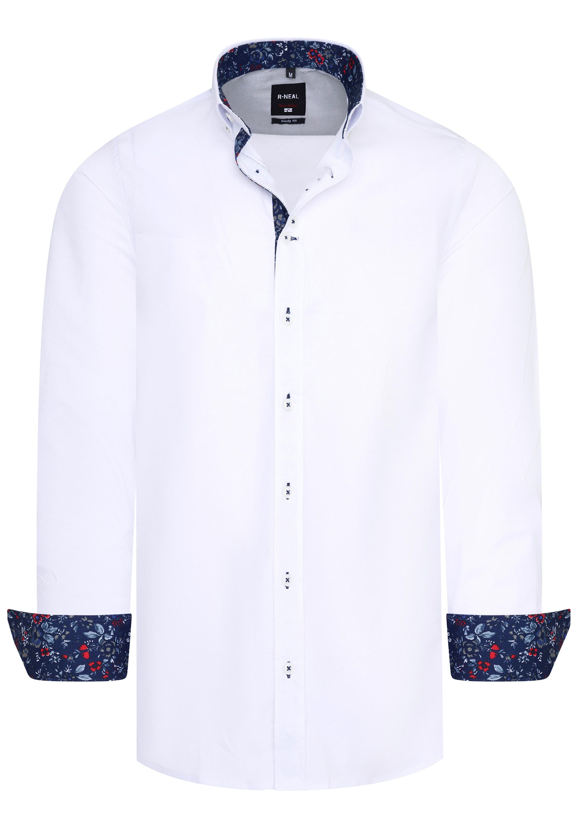 R-NEAL Businesshemd Businesshemd Cotton-Stretch Herren Hemd Taillierter Sch günstig online kaufen