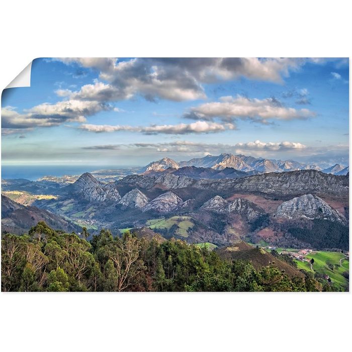 Artland Wandbild Bergwelt im Norden Spaniens Berge & Alpenbilder (1 St) als Alubild Leinwandbild Wandaufkleber oder Poster in versch. Größen