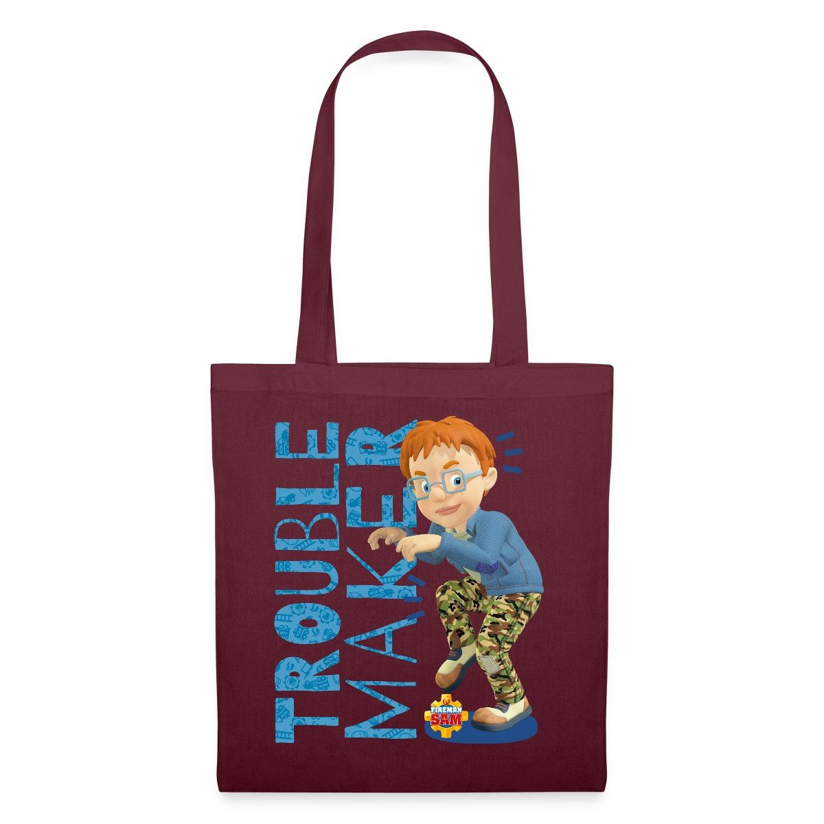 Spreadshirt Henkeltasche Feuerwehrmann Sam™ Unruhestifter Norman Price Stoffbeutel (1-tlg)