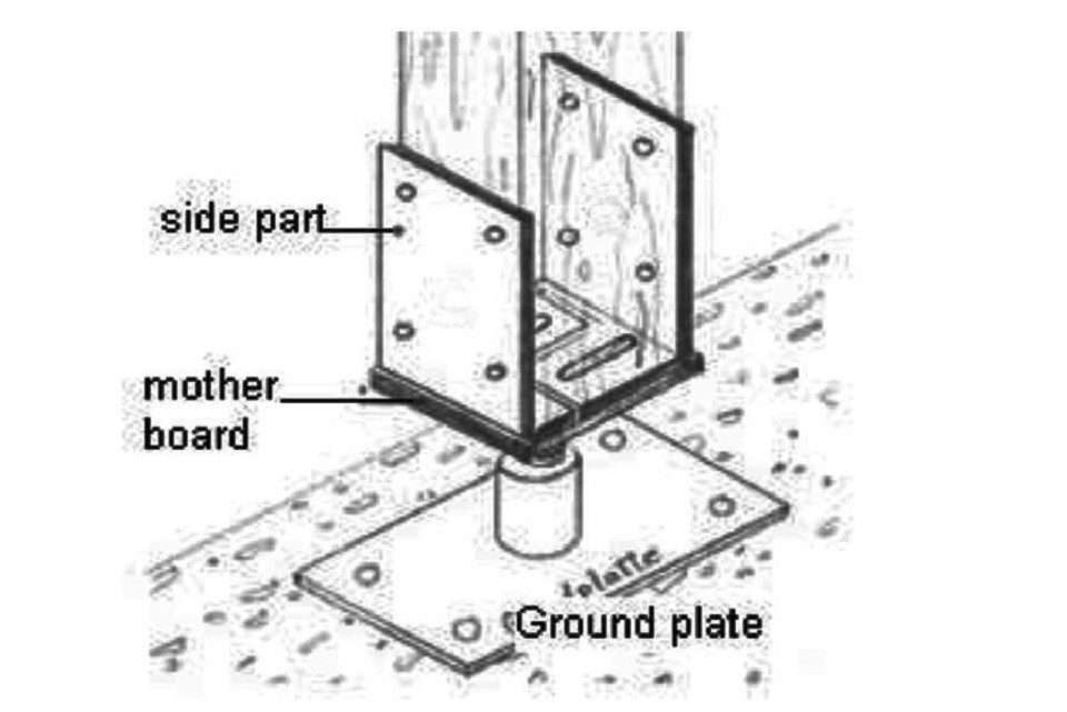 Gartenpirat U-Pfostenträger verstellbar Höhe 160-220 mm Breite 80-160 mm Stützfuß Pfostenschuh