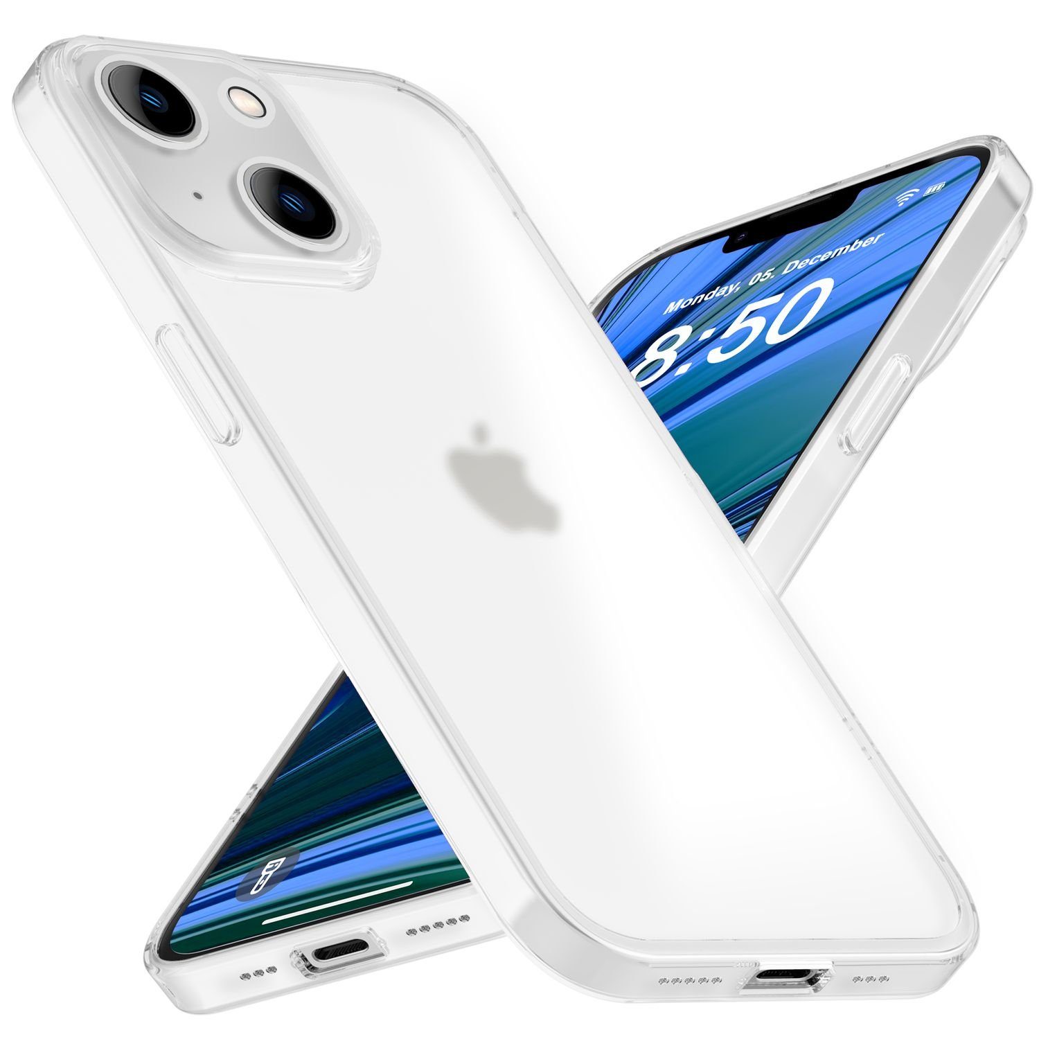 Nalia Smartphone-Hülle Apple iPhone 14 15,5 cm (6,1 Zoll), Extrem Dünnes Mattes Hardcase / 0,3mm Schlanke Hülle / Durchscheinend