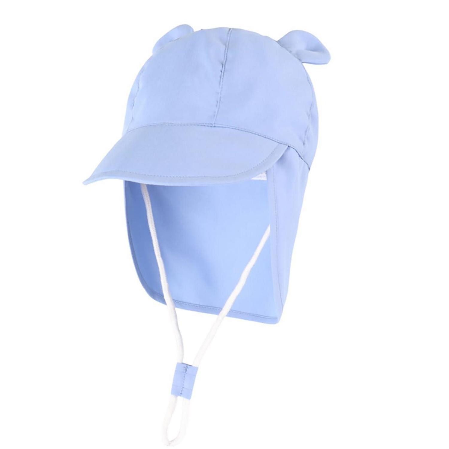 LuxusKollektion Sonnenhut Sonnenhut Baby Nackenschutz UV Schutz Verstellbar 48 Blau