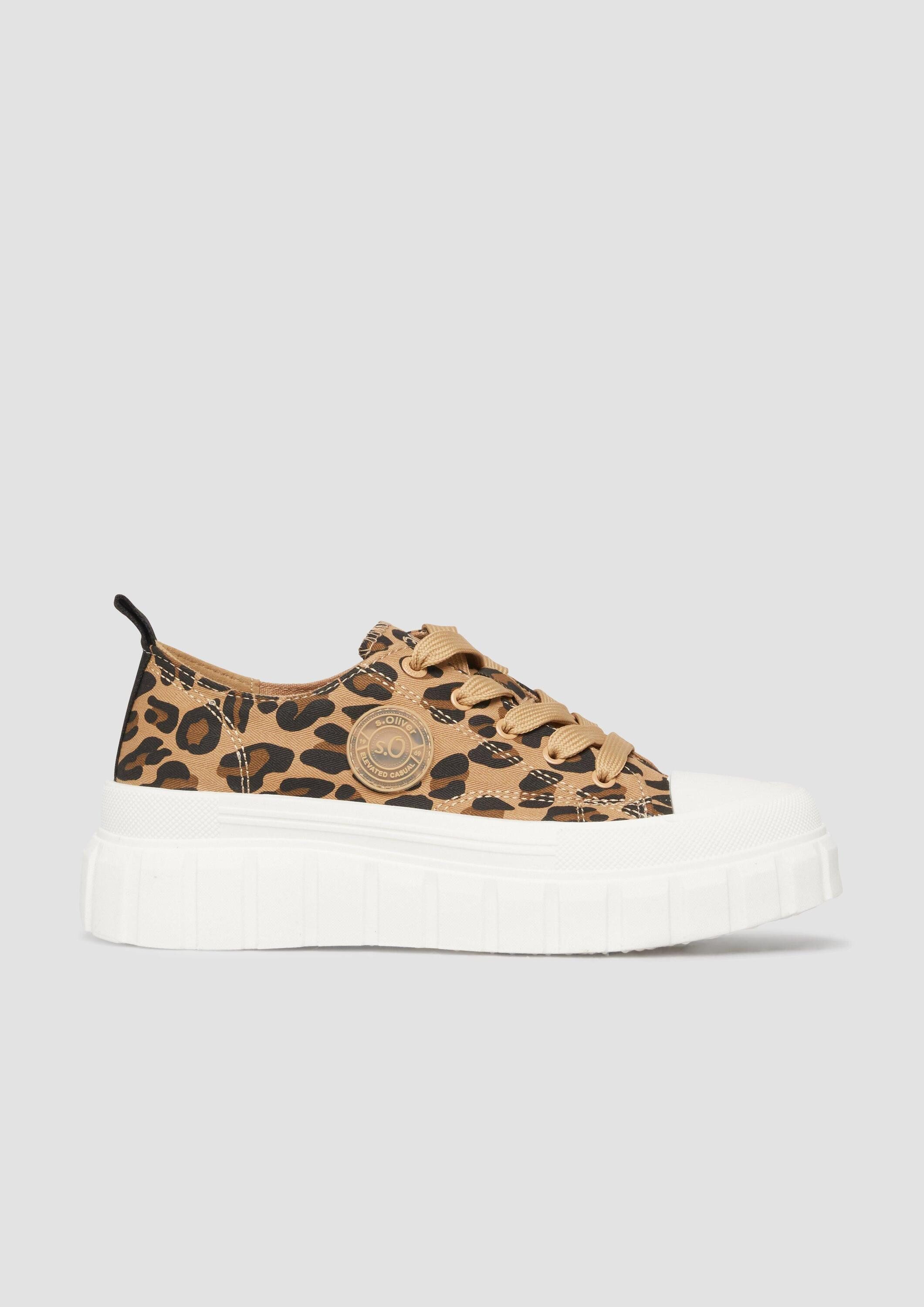 s.Oliver Sneakers Sneaker Textil-Sneaker mit Plateau-Sohle