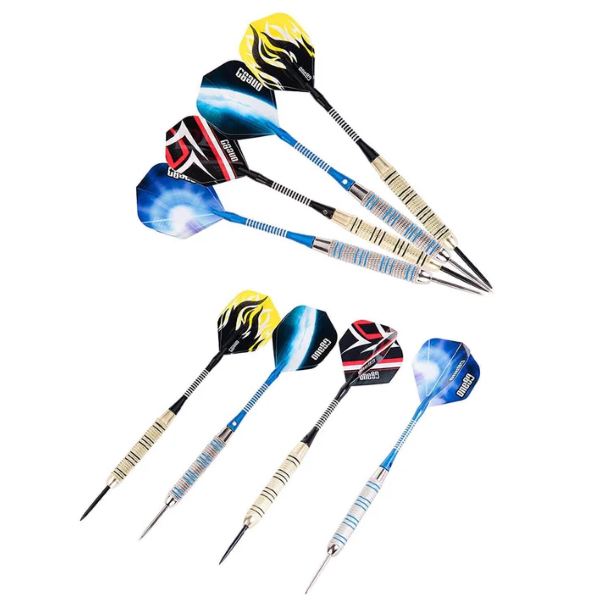 COFI 1453 Dartpfeil Professionelles Dart-Set mit Stahlspitze 12er-Pack