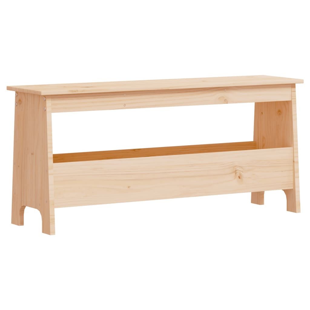 vidaXL Sitzbank Flurbank 100 x 28 x 45 cm Massivholz Kiefer