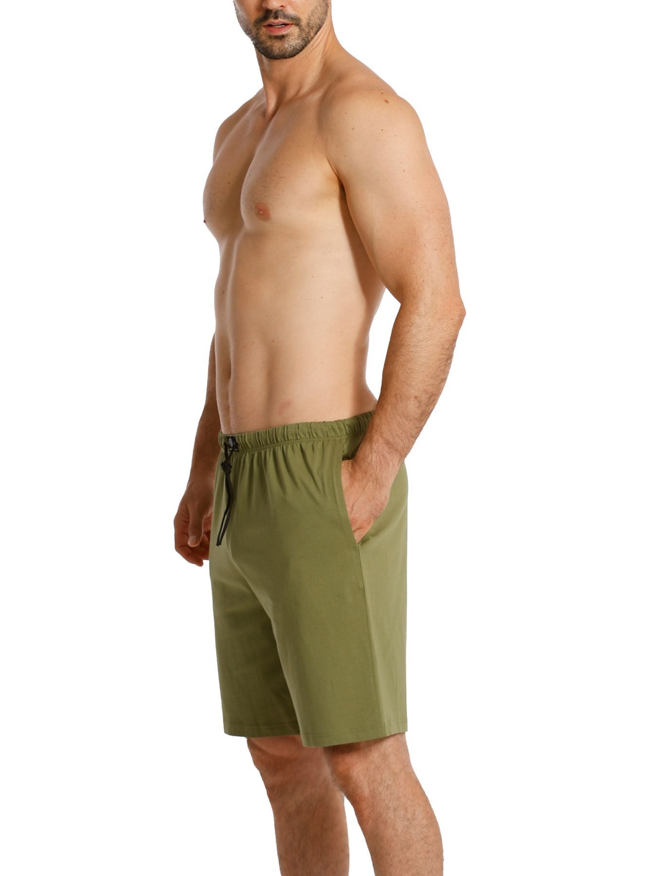 HAASIS Bodywear 1919 Bermudas Herren Jerseybermuda 77121863_2XL (1-tlg) Leichte Bermuda, Seitentaschen, Kordel