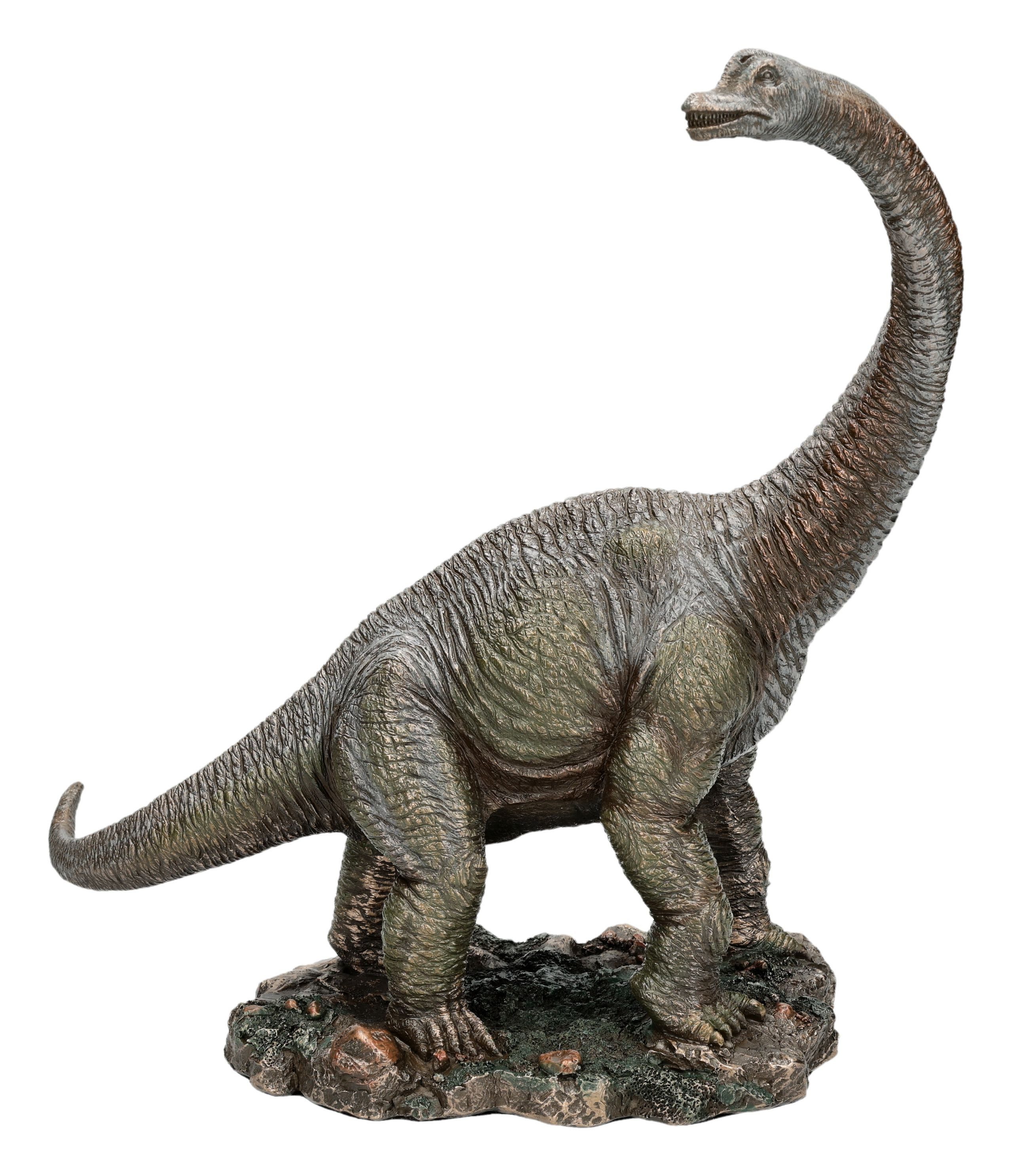 Figuren Shop GmbH Dekofigur Brachiosaurus Figur – Dinosaurier Statue Bronzeoptik Veronese 25,5 cm