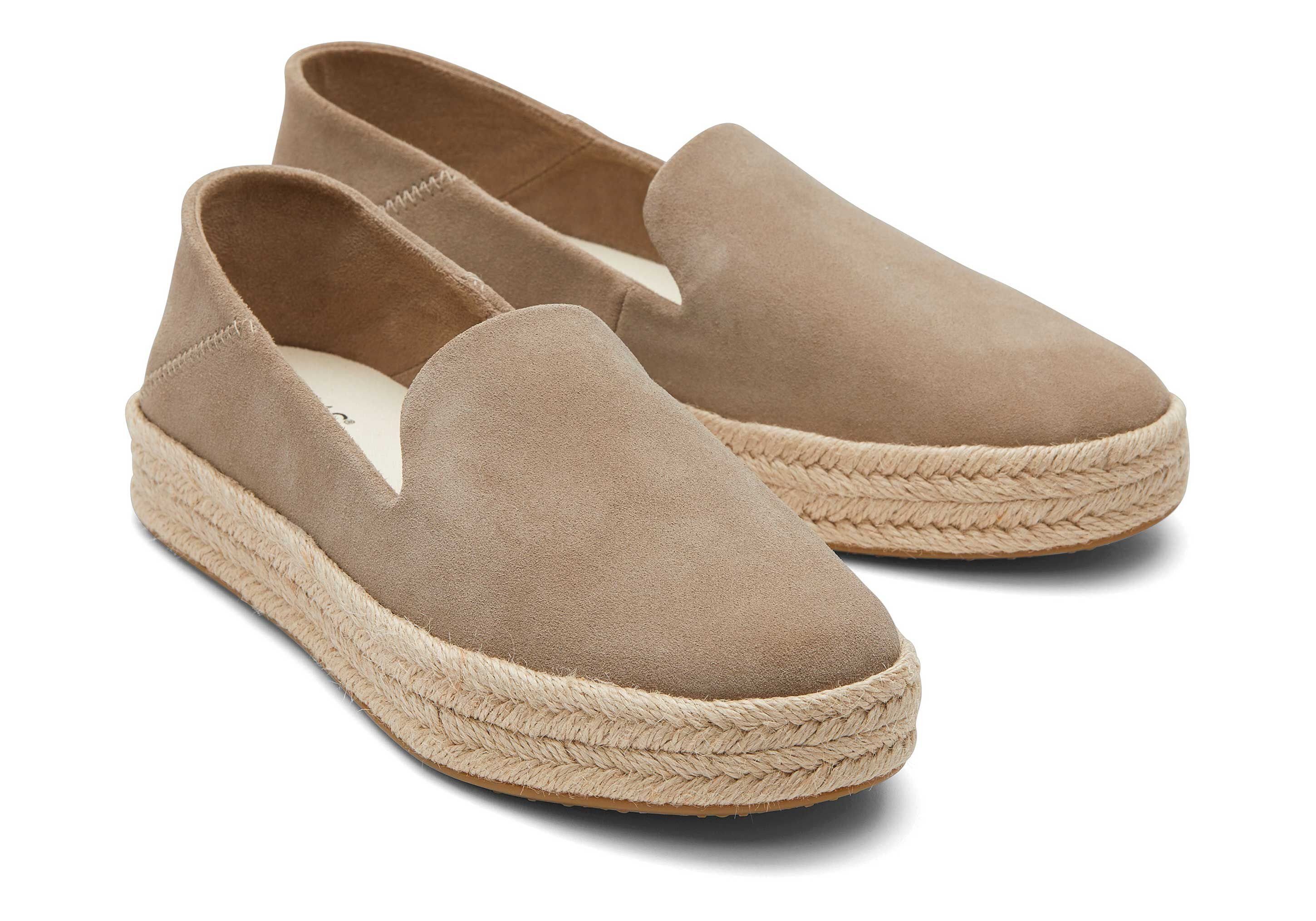 TOMS Carolina Taupe Suede Espadrille Espadrille