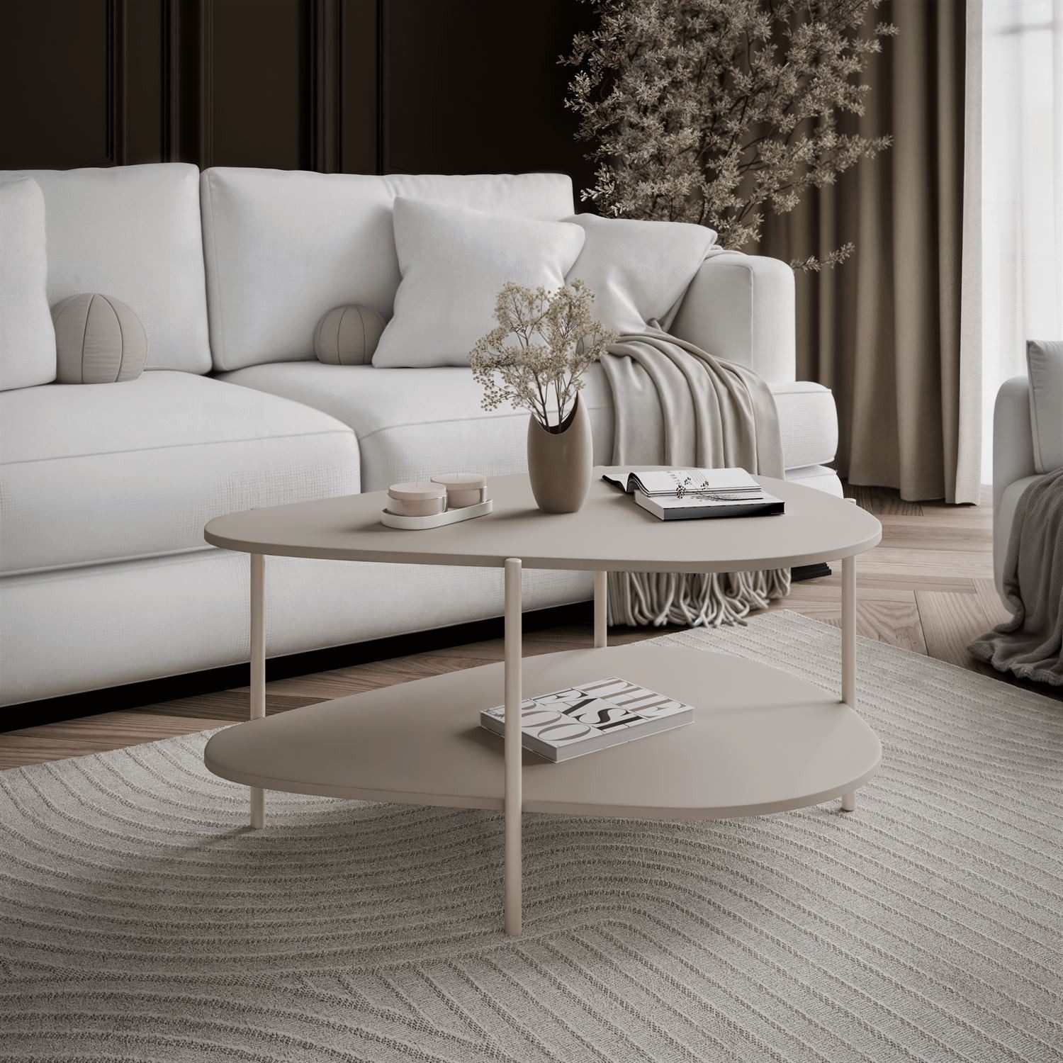 Lookway Couchtisch LUMI mit Ablage (1x Tisch), Breite: 90 cm günstig online kaufen