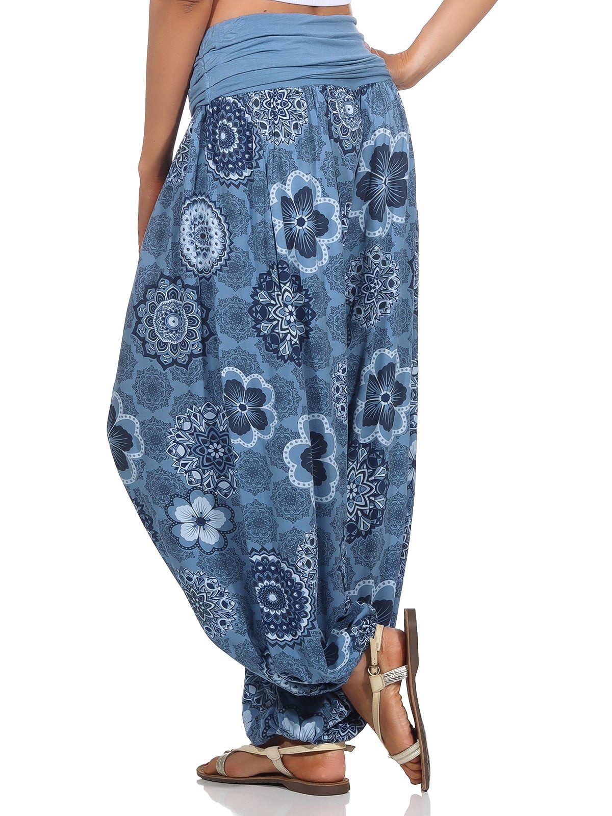 OriginalYou Haremshose Sommerhose Damen Boho Flatterhose leichte Yoga-Hose weites Bein luftige & leicht, hautfreundliches Material