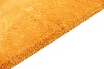 Wollteppich Gabbeh Teppich handgeknüpft gold, morgenland, rechteckig, Höhe: 18 mm, handgeknüpft