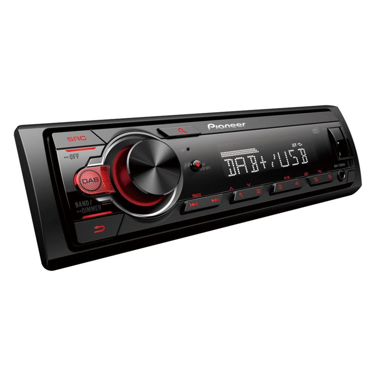 Pioneer MVH-130DABAN mit DAB Antenne Autoradio