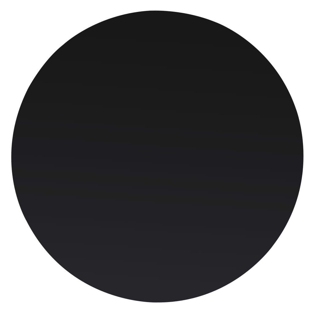 furnicato Tischplatte aus gehärtetem Glas 900 mm Durchmesser Schwarz (1 St), Robuste Schutzplatte für Esstische, kratzfest und 10 mm stark