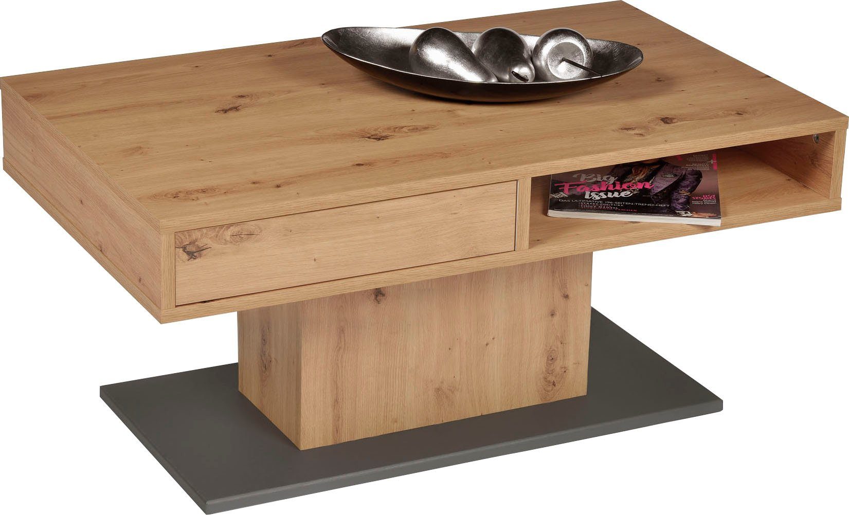 PRO Line Schubkasten Funktion Holz Couchtisch, Dekor, Eiche in Artisan aus Push-to-open mit