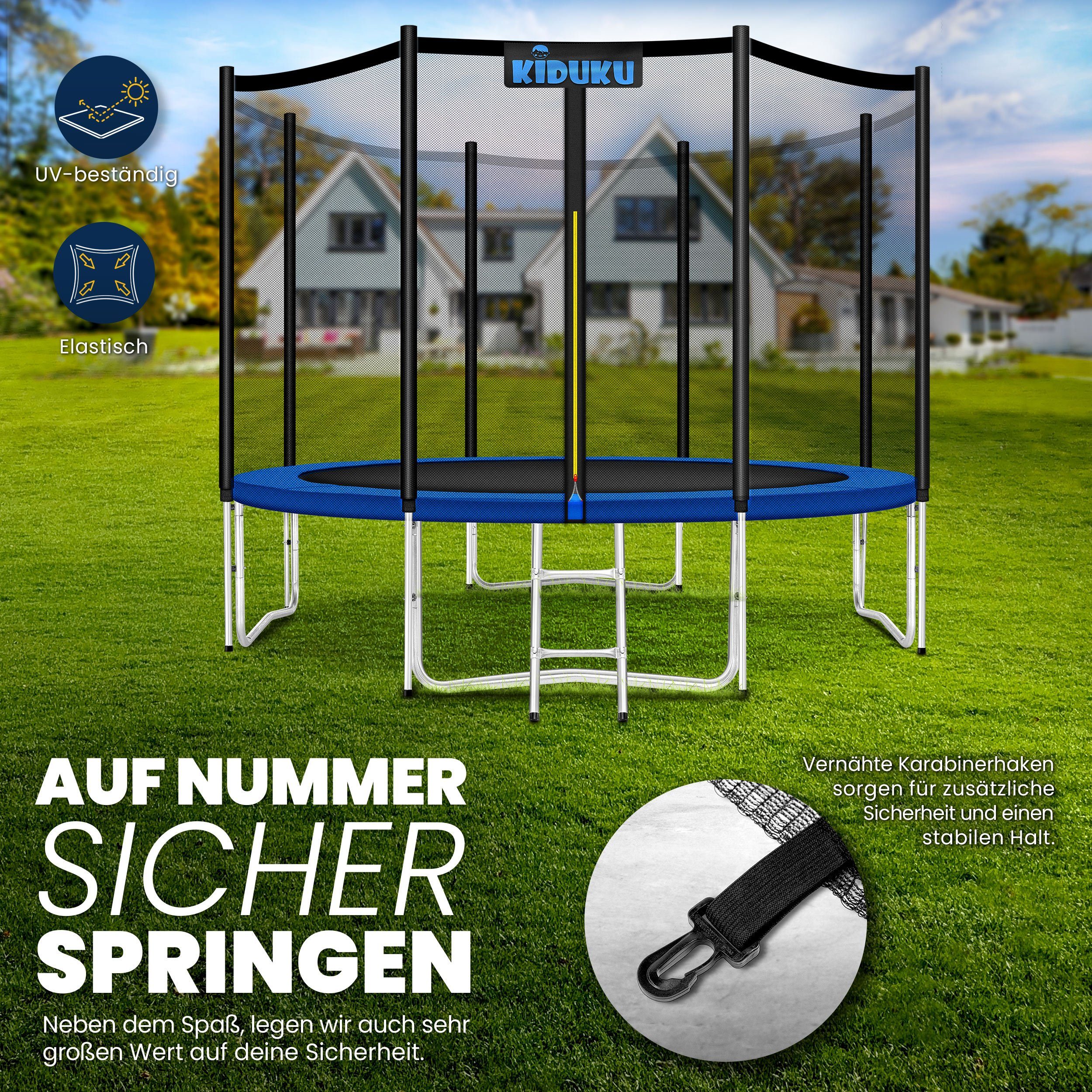 KIDUKU Trampolinnetz, Trampolin Ersatznetz Sicherheitsnetz Trampolinersatznetz