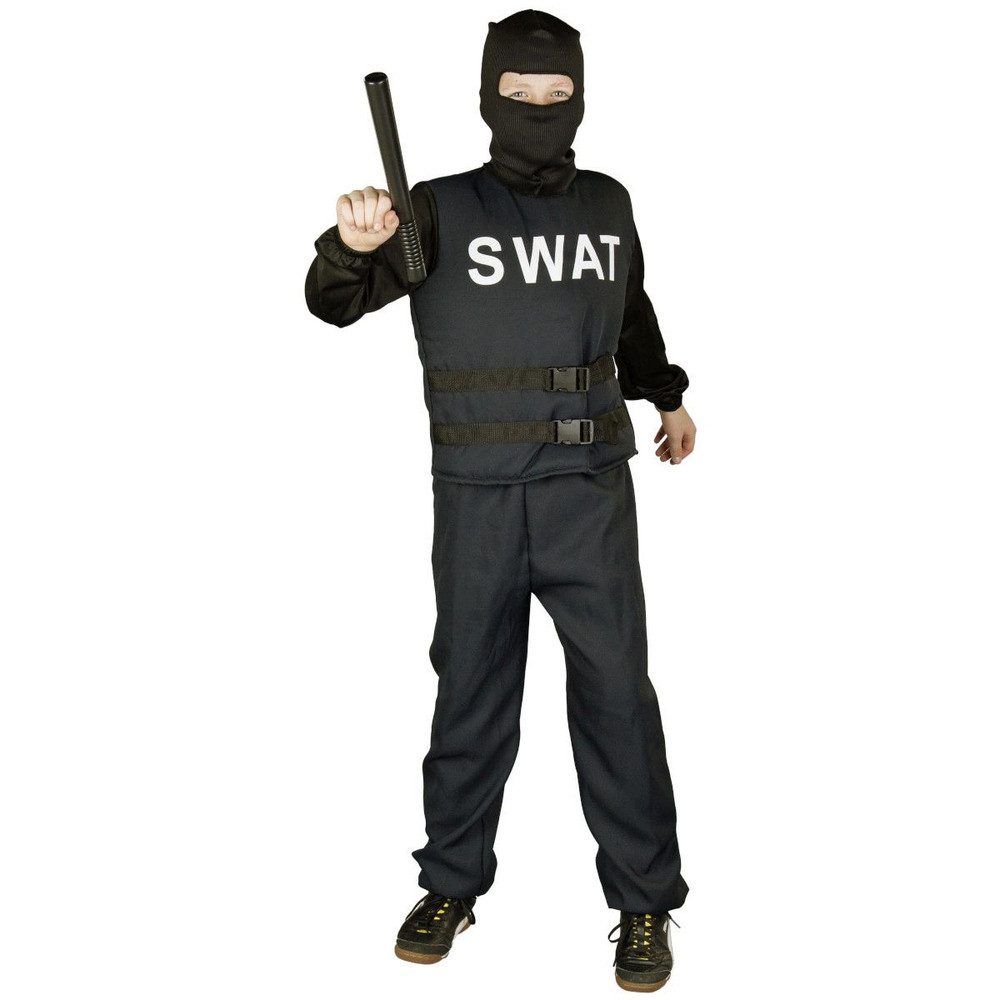 MICA Kostüm Kostüm - SWAT - für Kinder - 3-teilig - Größe 122/128