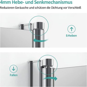 EMKE Dusch-Falttür Duschtür Nischentür Duschabtrennung Rahmenlos Falttür Dusche