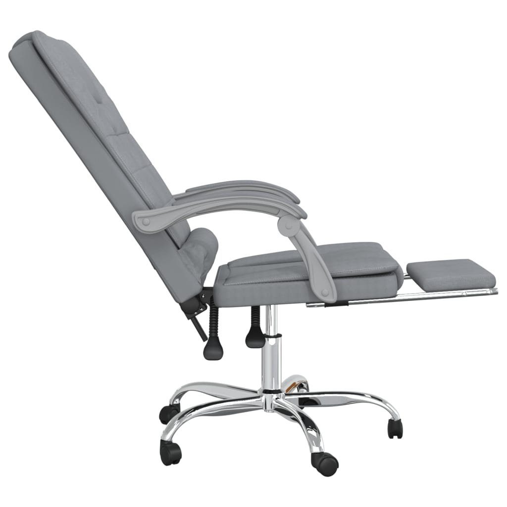 furnicato Bürostuhl mit Massagefunktion Hellgrau (1 Stoff St)