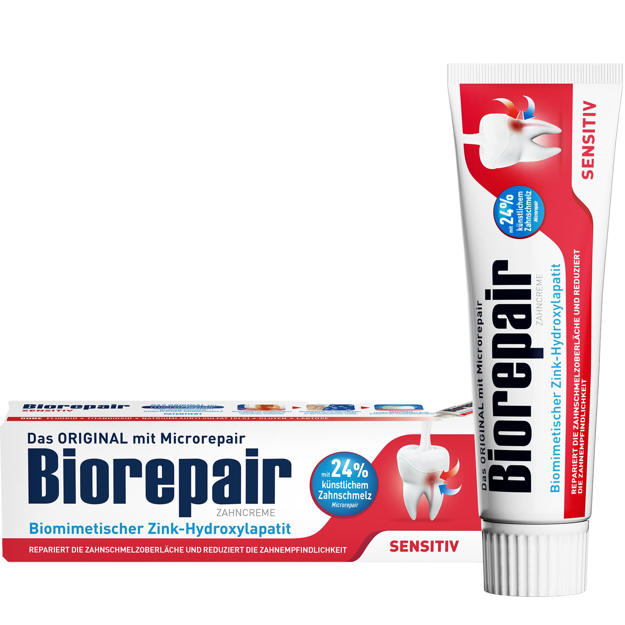 Biorepair Zahnpasta Biorepair Sensitive Teeth Zahncreme 75 ml – Fluoridfrei