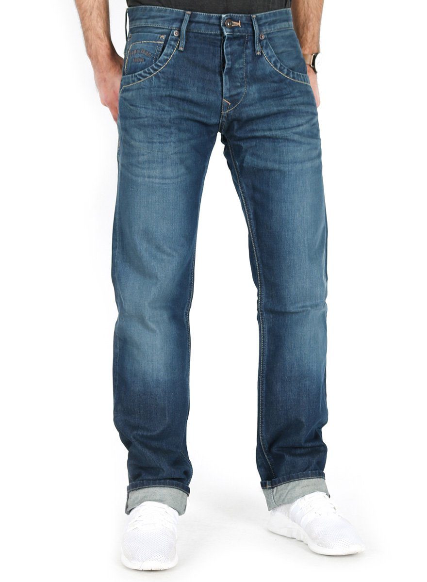 Pepe Jeans Regular-fit-Jeans Low Waist Straight Hose Dunkel Blau - Tooting  B37