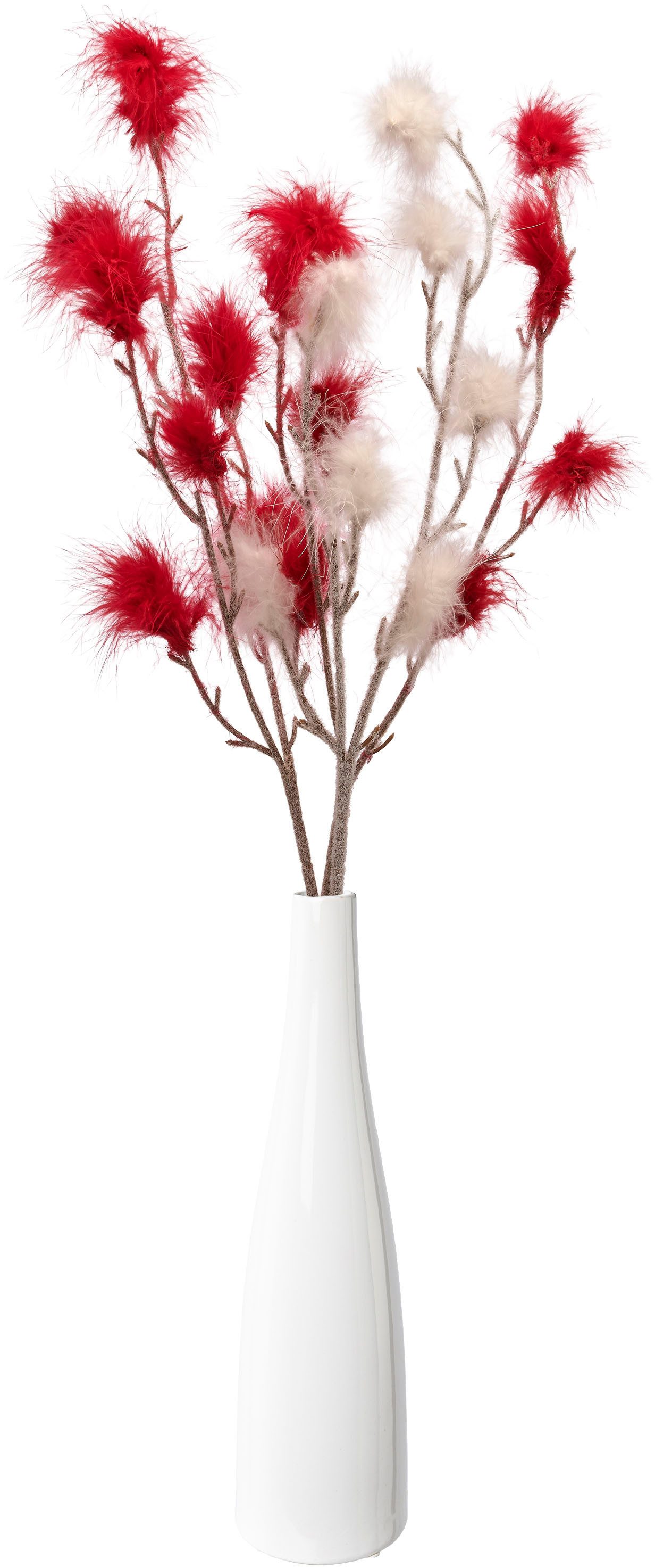 Creativ home Tischvase Vase mit Federzweigen (4 St), für die moderne Einric günstig online kaufen