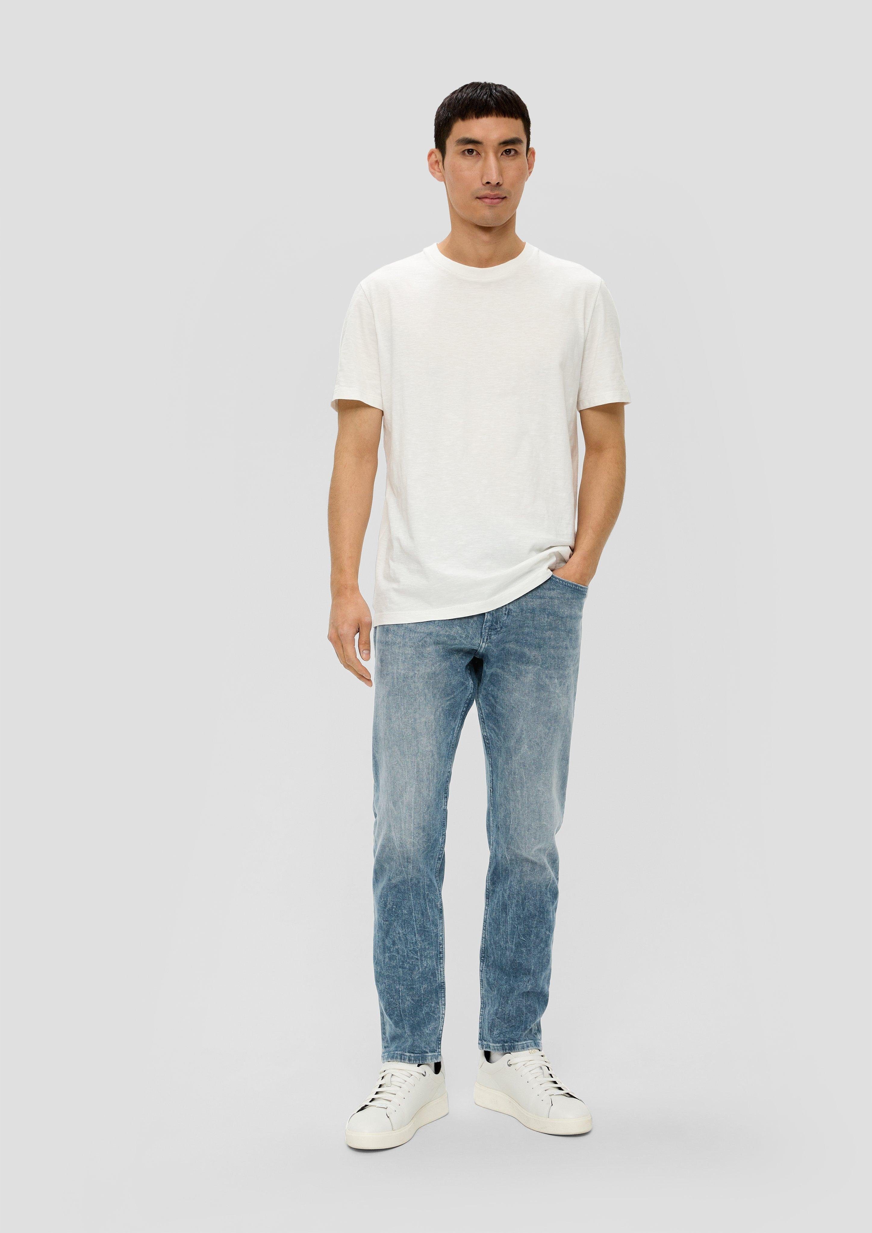 s.Oliver Stoffhose Jeans Mauro / Regular Fit / High Rise / Tapered Leg Waschung