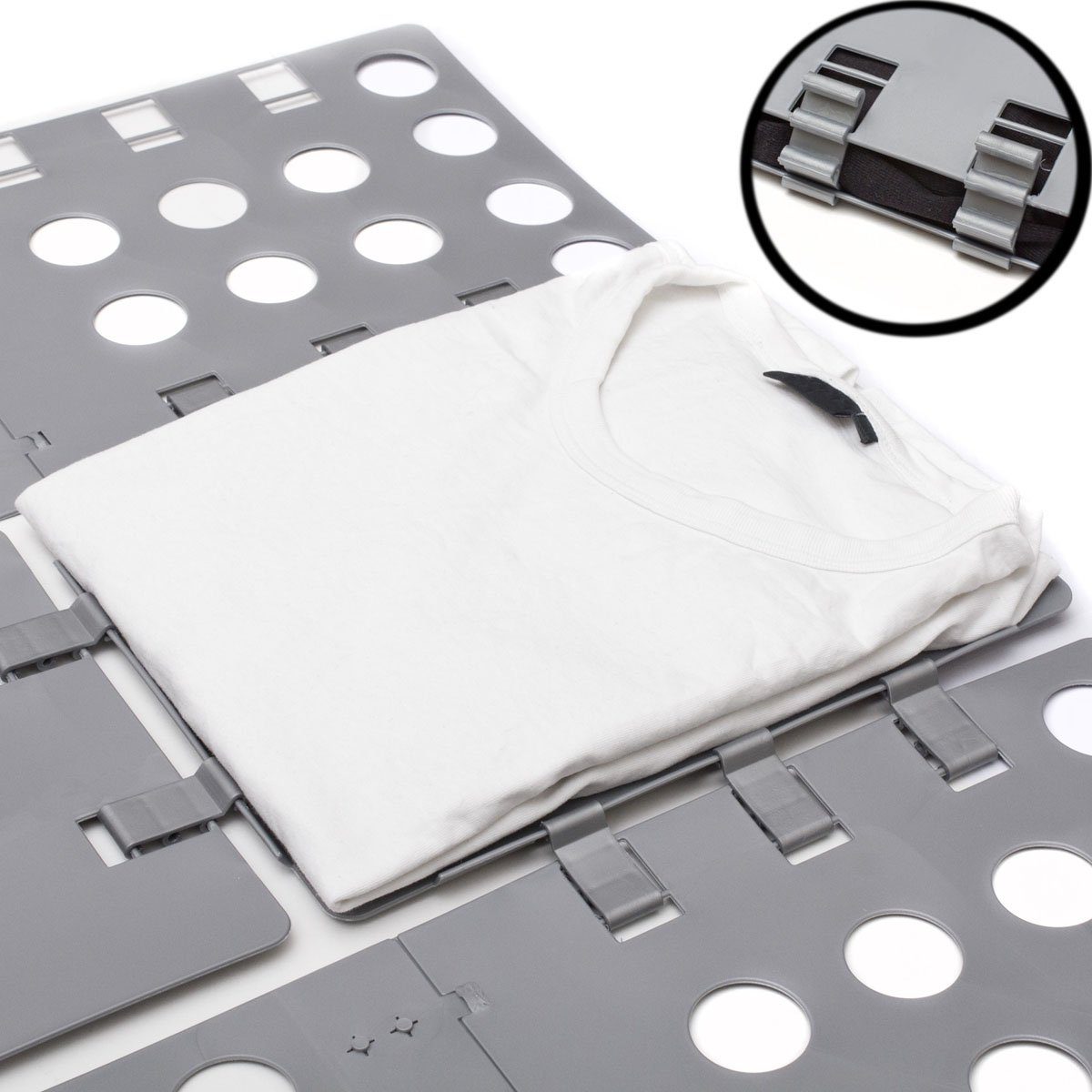 Goods+Gadgets Faltbox Profi Wäschefalter – Wäsche Faltbrett Hemden & Pullover (Falthilfe), Wäsche-Faltbrett Hemdenfalter