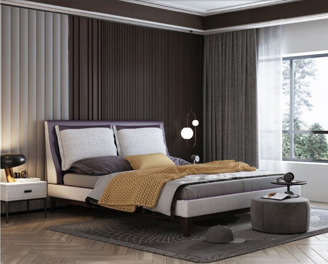 Doppel Bett 180x200cm JVmoebel Möbel Designer Schlazimmer Italienische Bett,