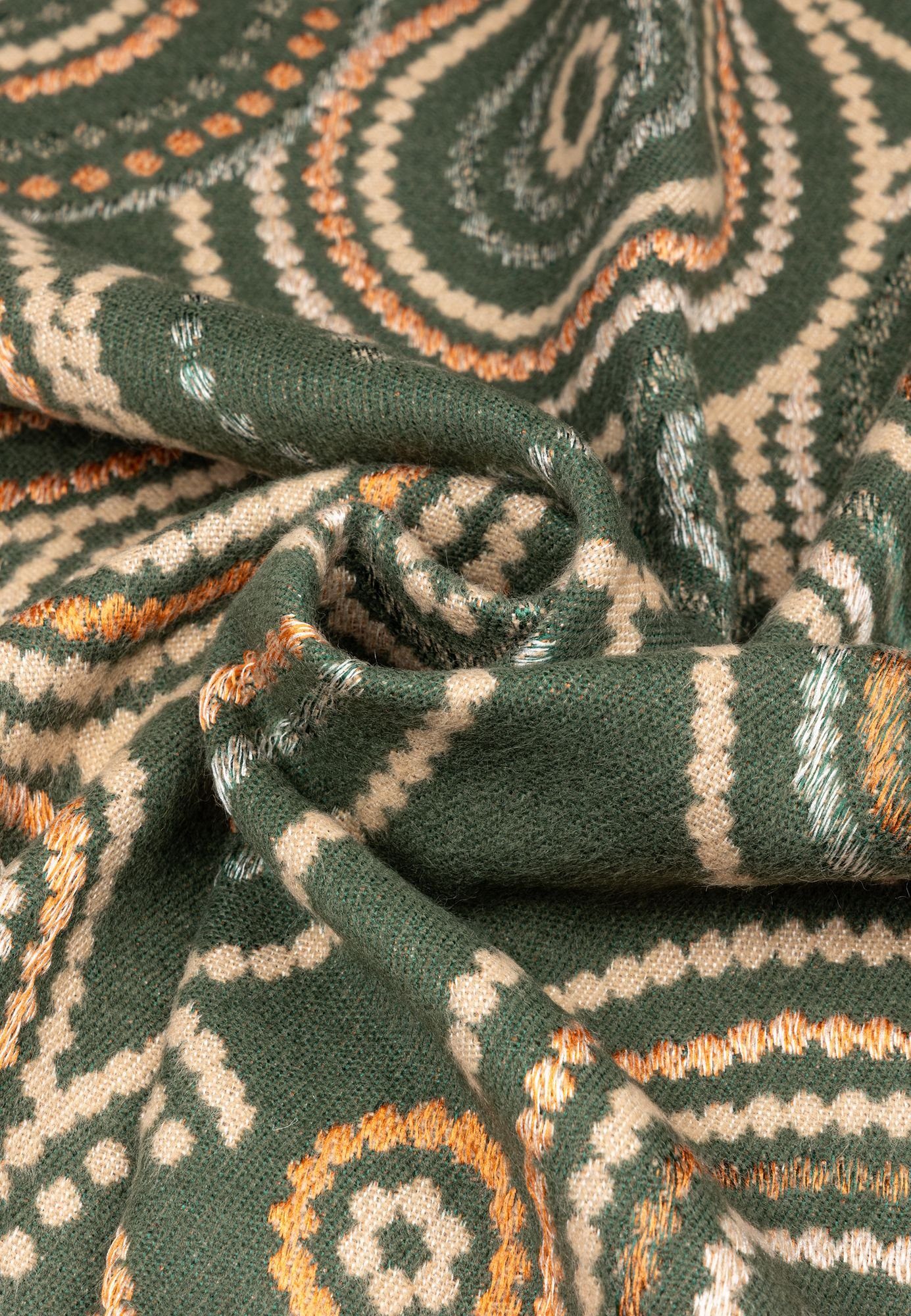 Modeschal Damen Schal warmer SC524 Muster mit Winter grün Paisley Caspar klassischem XXL