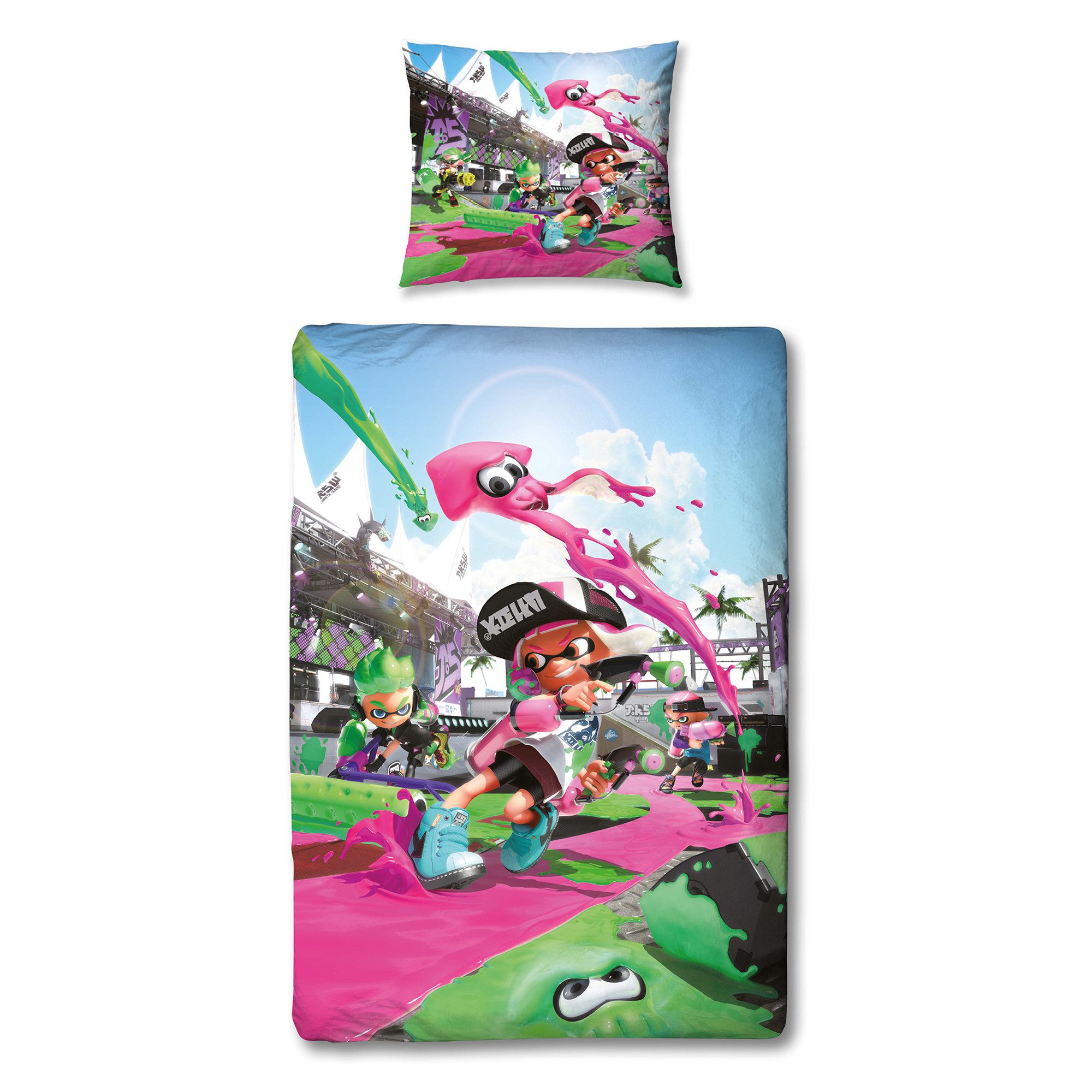 BERONAGE Kinderbettwäsche Splatoon Group Bettwäsche Linon / Renforcé, 100% günstig online kaufen