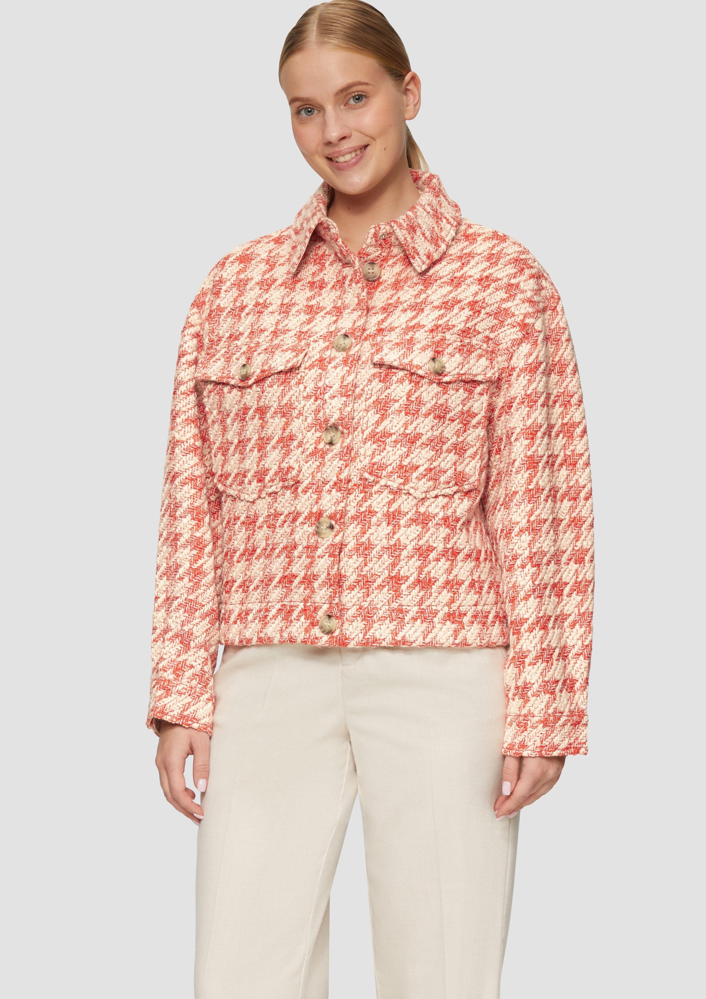 Funktionsjacke Gemusterte Bouclé-Jacke