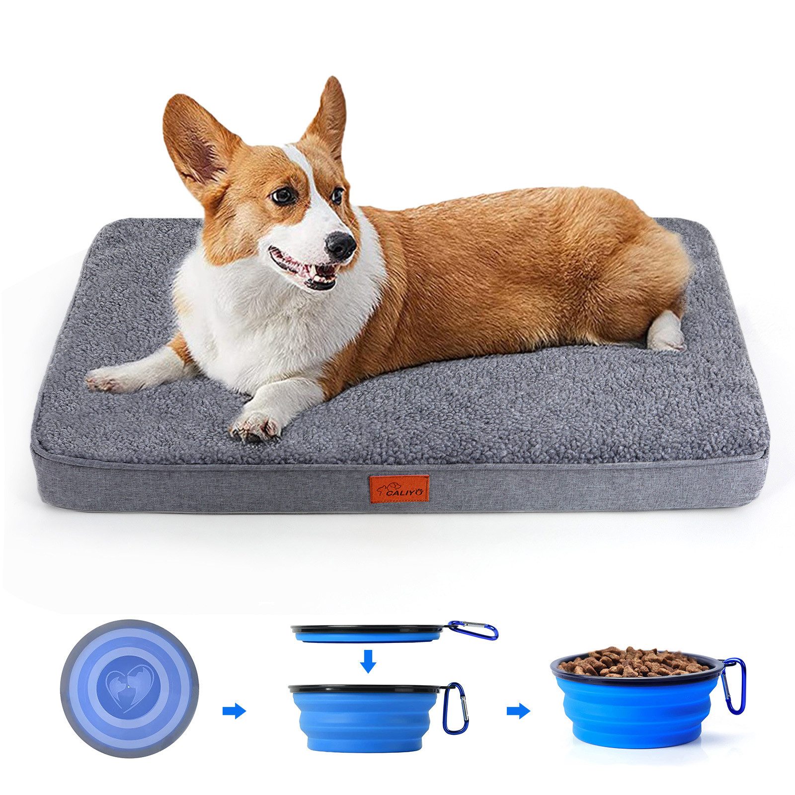 CALIYO Tierkissen Orthopädisches Hundebett Grosse Hunde - Hundekissen flaus günstig online kaufen