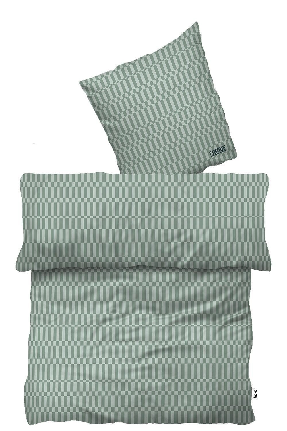 Bettwäsche LINE, Grün, 155 x 220 cm, Reißverschluss