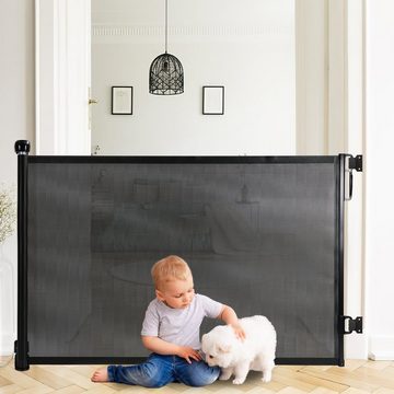 Randaco Treppenschutzgitter Ausziehbar 0-180cm, 86cm Hoch Baby Absperrgitter für Kinder Haustiere