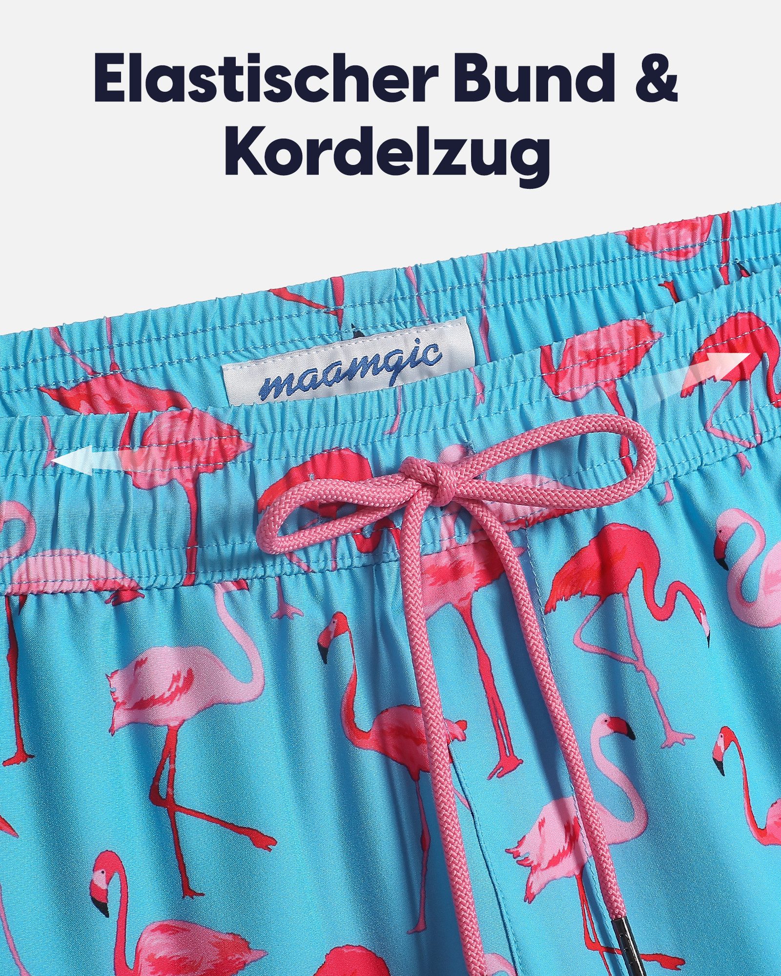 MaaMgic Shorts Herren Elastan kurze Hose 2-in-1 Badehose schnelltrocknend Sporthose (1-tlg) – Bild 5 von 5