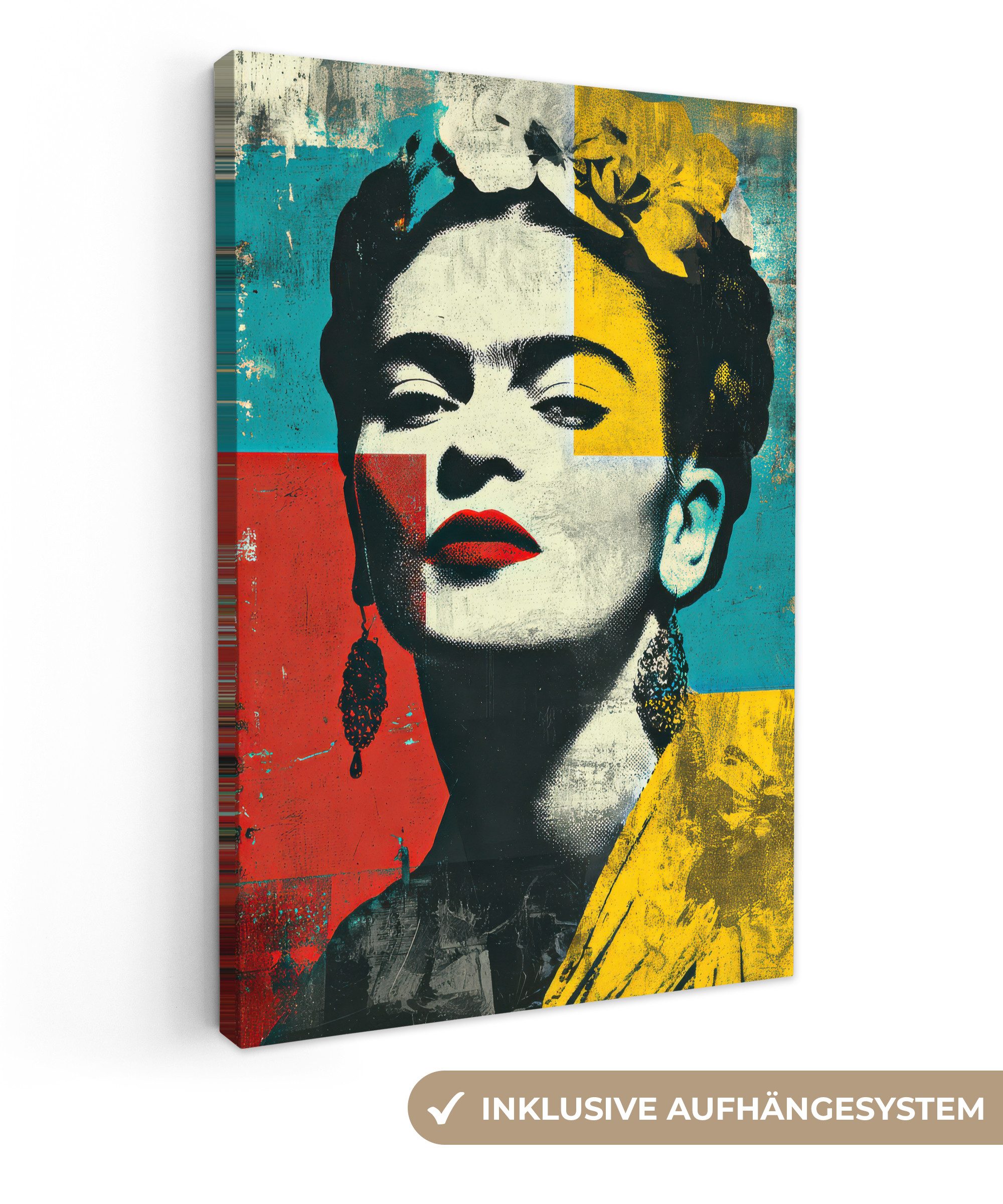 OneMillionCanvasses® Leinwandbild Blumen - Helle Farben - Grafisch - Modern günstig online kaufen