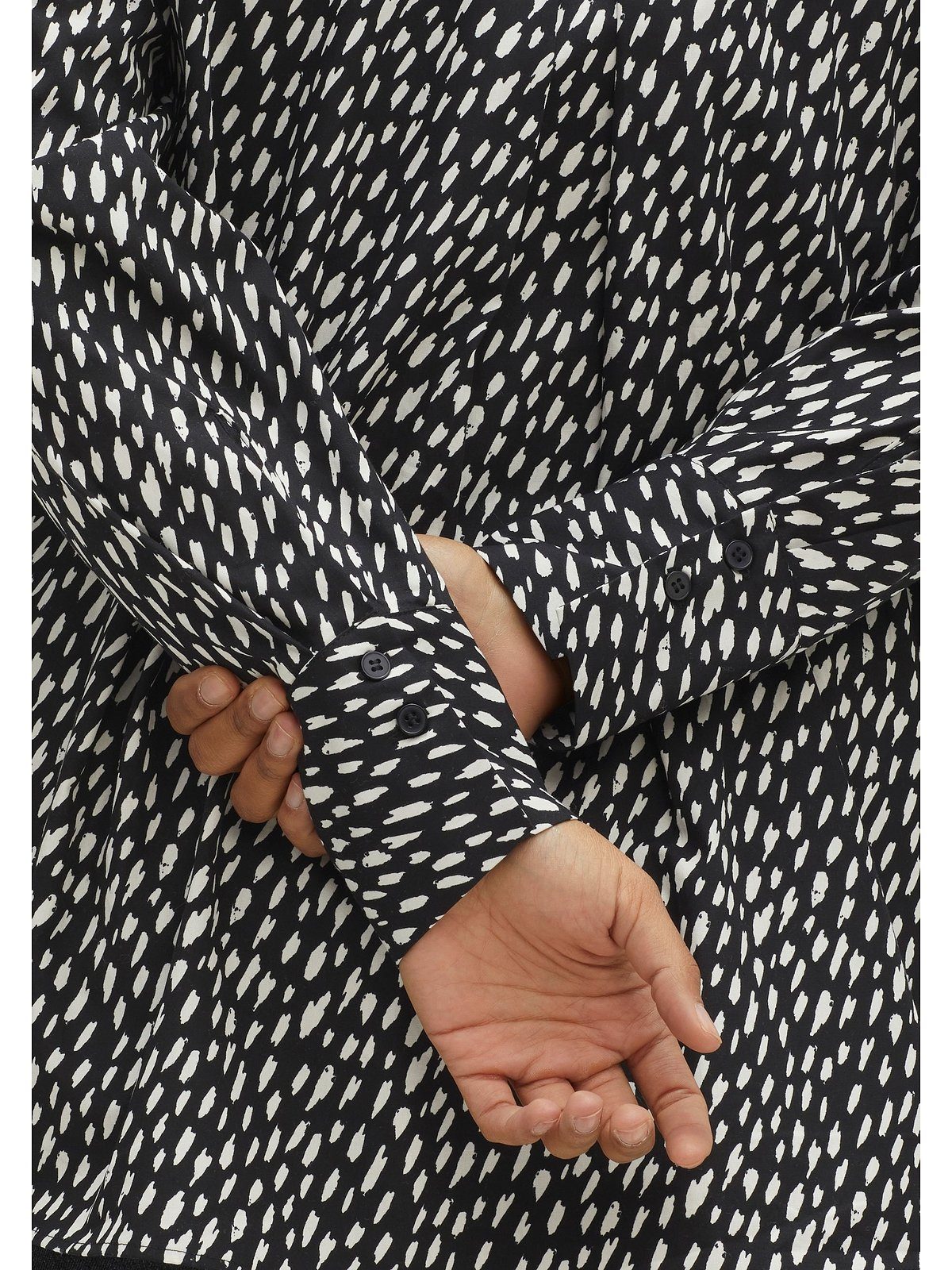 Sheego Hemdbluse Große Größen mit Alloverdruck, aus Popeline-Qualität