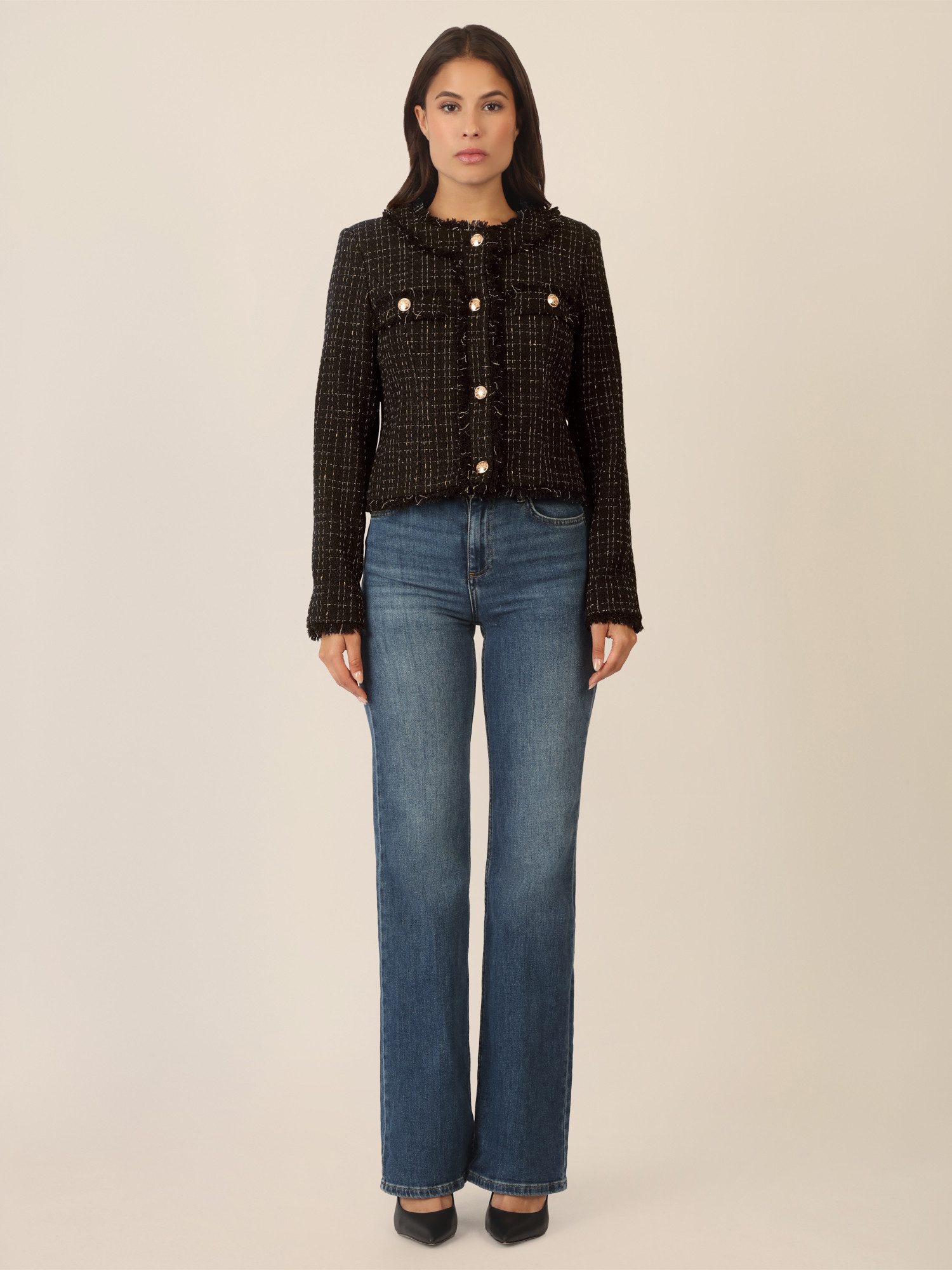 Apart Jackenblazer mit eingewebten, goldfarbenen Fasern günstig online kaufen