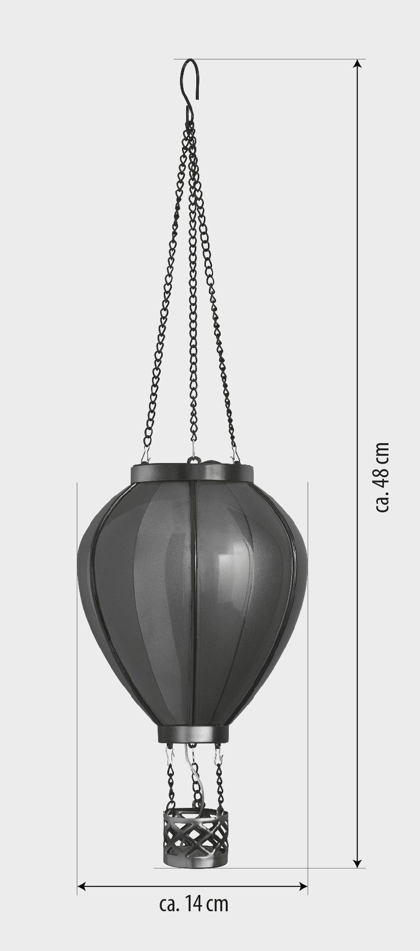 Northpoint LED Gartenleuchte LED Solar Laterne Heißluftballon Windlicht Auß günstig online kaufen