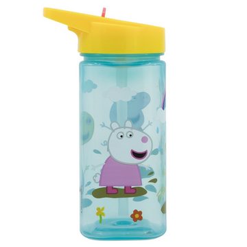 Peppa Pig Trinkflasche Peppa Wutz & Freunde, Kinderflasche mit Tragegriff & Trinkkappe 530 ml BPA frei