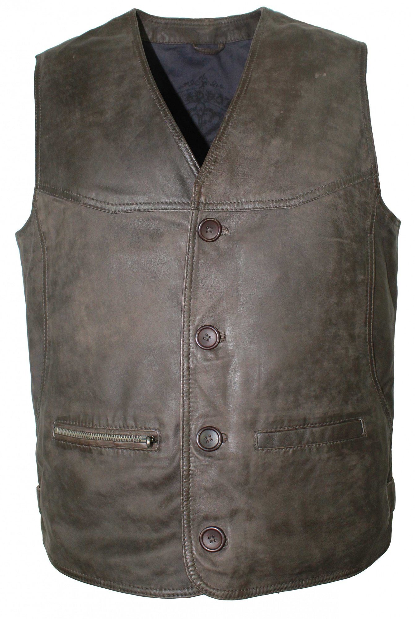 Maddox Lederweste Maddox - Herren Lederweste Lammnubuk dunkelbraun günstig online kaufen