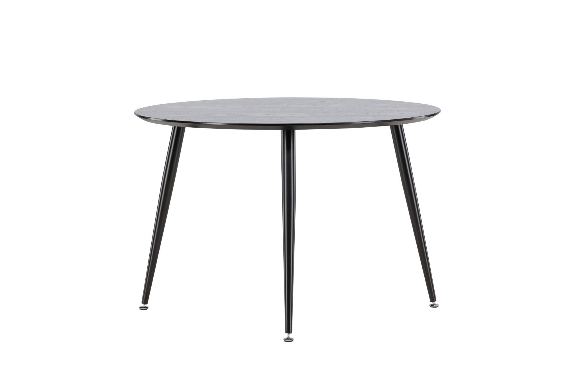 Venture Home Esstisch Dipp, runder Esstisch mit Messingdetails, Ø 115 cm, Esszimmertisch, MDF, Holzfurnier-Optik, Metallbeine, rund, modern