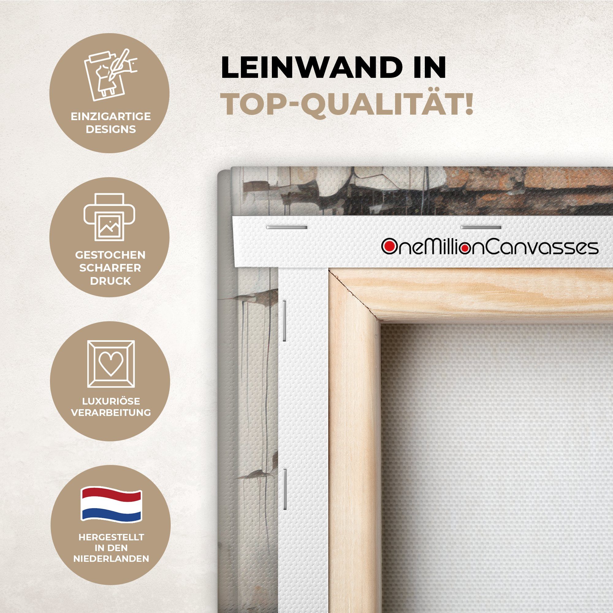 OneMillionCanvasses® Leinwandbild Fußball - Wand - Schwarz - Weiß, Fotodruck (1 St), Leinwand Bilder Klein, Wand Dekoration Aesthetic 30x20 cm