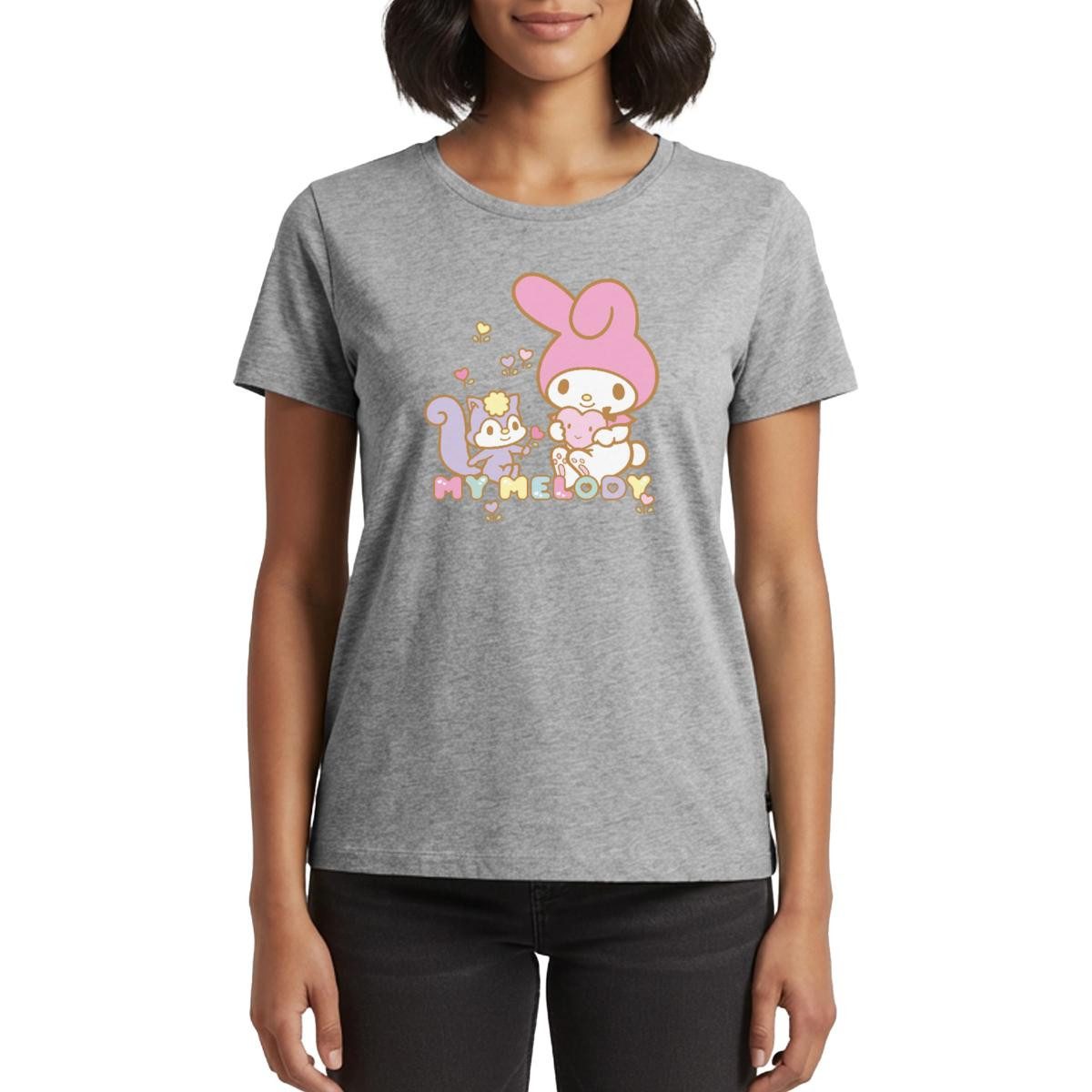T-Shirt My Melody Pflückt Mit Risu Herzblümchen Frauen Premium T-Shirt