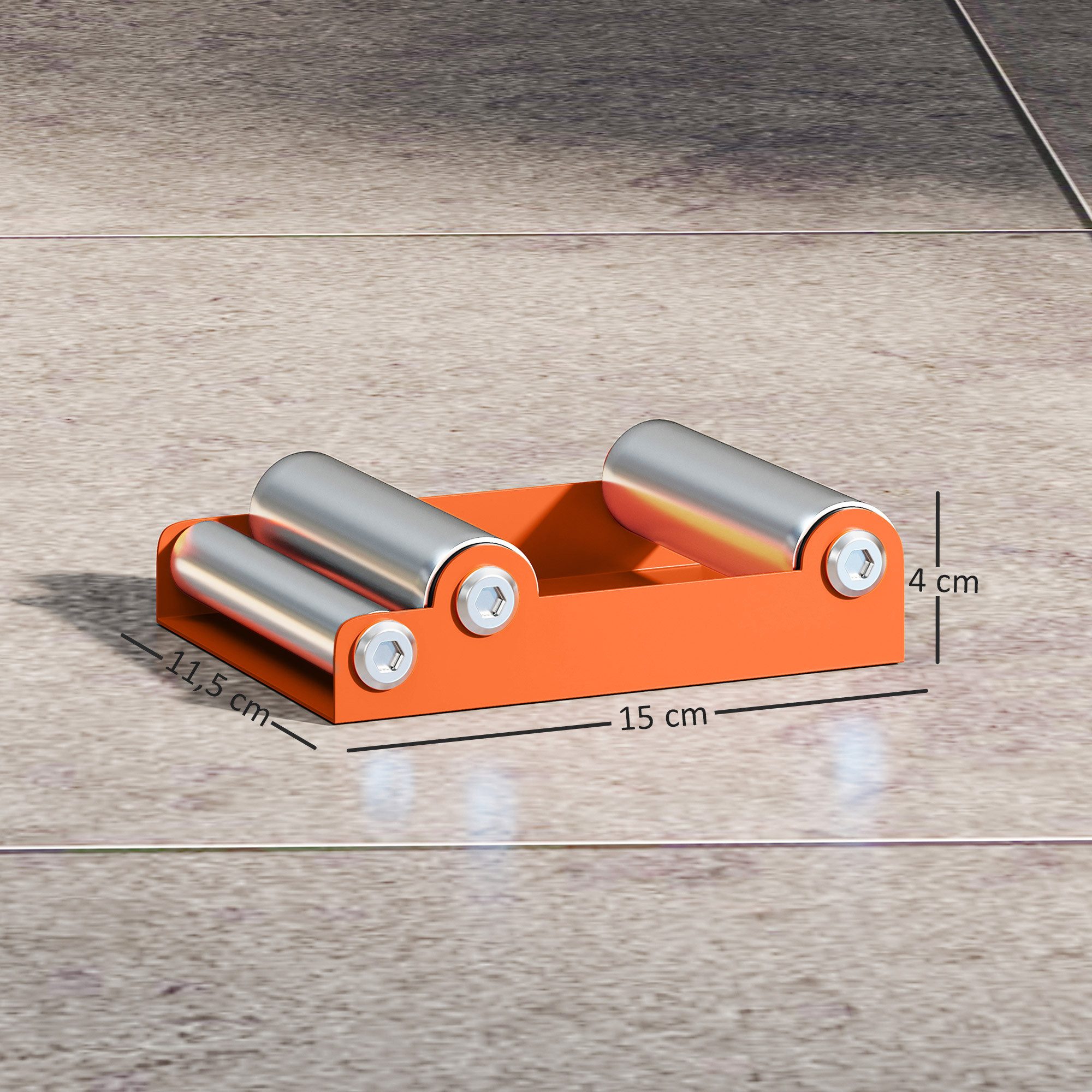 HOMCOM Fahrrad-Montageständer für Reifenreinigung & Kettenschmierung (Rollenständer, 1-tlg., Reinigungsständer), GRoller Fahrrad <485 lb & Reifenbreite <180 mm Orange